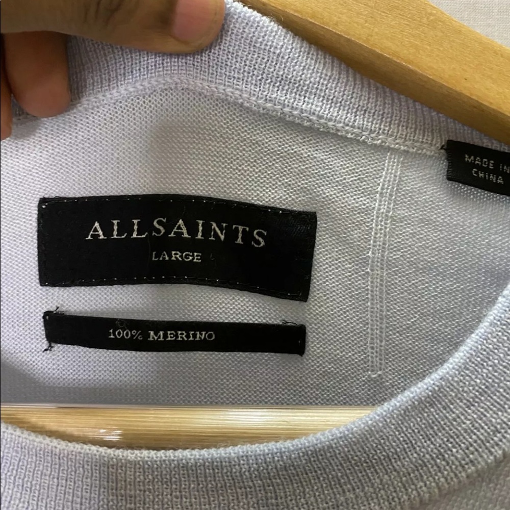All saints▪️IVAR Merino Wool Crew Neck Sweater LG - Picture 2 of 6